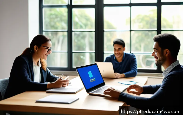 기술 재교육 프로그램의 비즈니스 모델 혁신 - A diverse group of Brazilian professionals engaged in an interactive online learning session, featur...