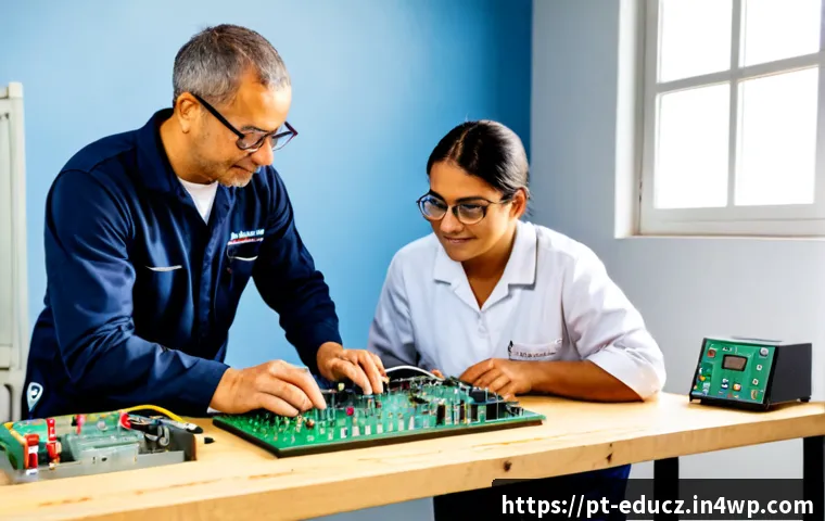 Home 17 기술 재교육 프로그램에서의 실습 중요성 - Photorealistic vocational technology retraining workshop in Brazil, a middle-aged Portuguese-speakin...